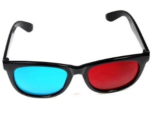 Red cyan anaglyph glasses