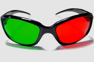 Red green anaglyph glasses